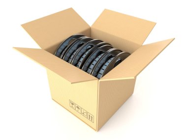 Film makaralı karton kutu.
