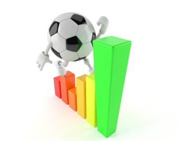 Çizgili futbol topu karakteri