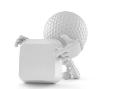 Boş klavye tuşlu golf topu karakteri