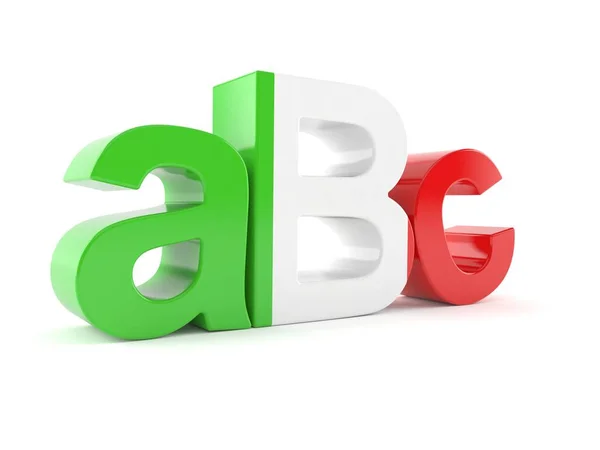 Huruf ABC dalam bendera Italia — Stok Foto