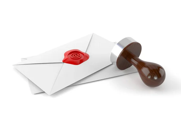 Email symbol on envelope — Stock Photo, Image