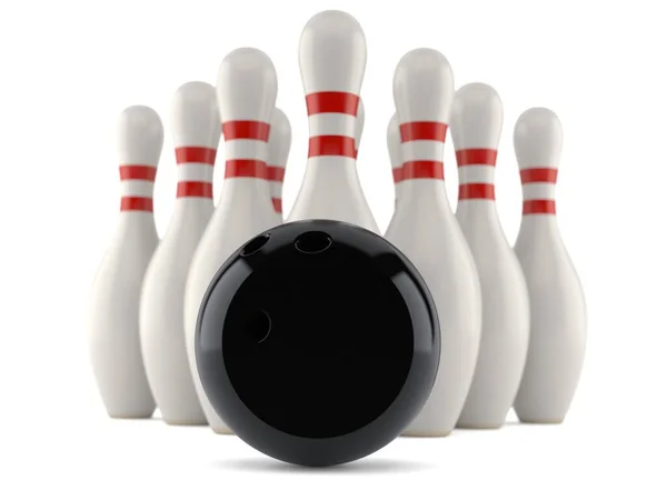 Bowlingboll med stift — Stockfoto