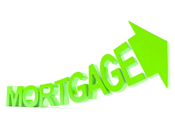 Mortgage text with arrow — Stock Photo, Image