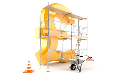 İskeleli Pound para birimi sembolü