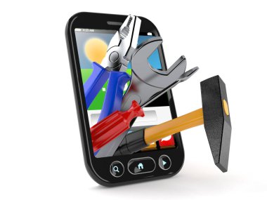 Akıllı telefonun içindeki çalışma araçları