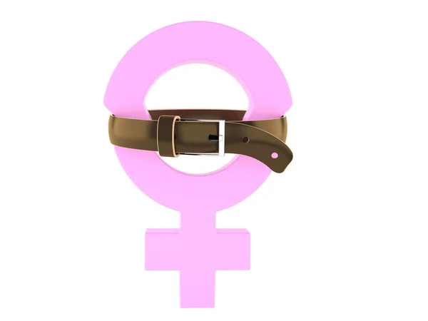 Symbole féminin serrer par la ceinture — Photo