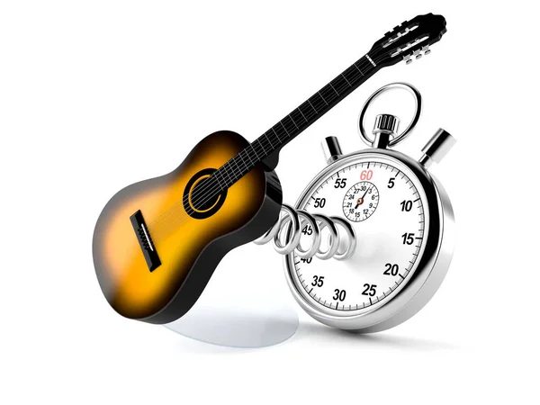 Guitar with stopwatch — Stock Photo, Image