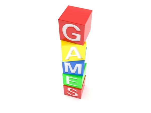 Spiele-Text — Stockfoto