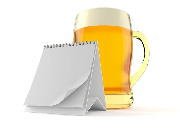 Boş takvimli bira — Stok fotoğraf