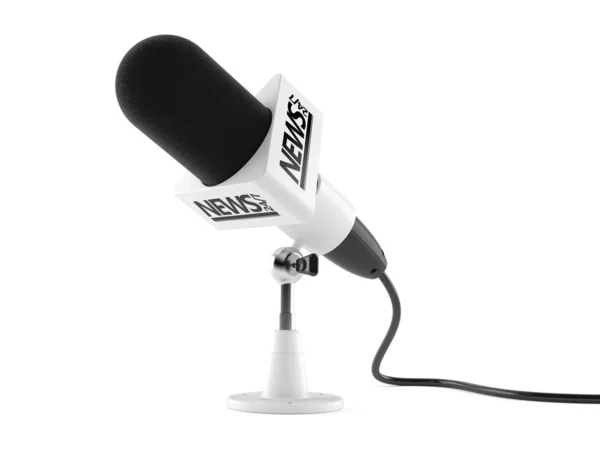 Notícias de microfone — Fotografia de Stock