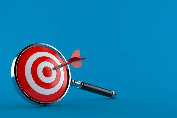 Magnifying glass with bull's eye