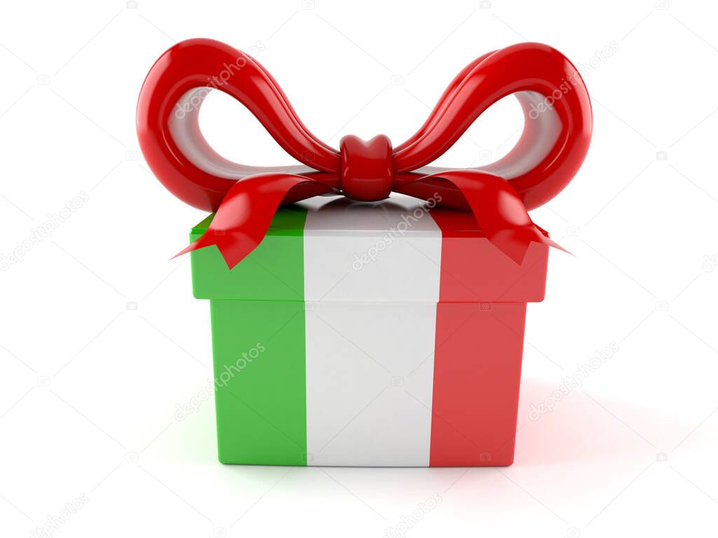 Gift with italian flag