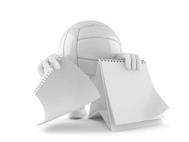 Boş takvimi olan voleybol karakteri