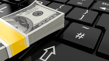 Para bilgisayar klavyesinde yatıyor