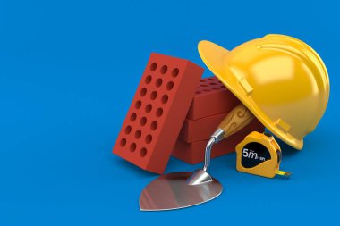 Kürekli ve kasklı tuğlalar.