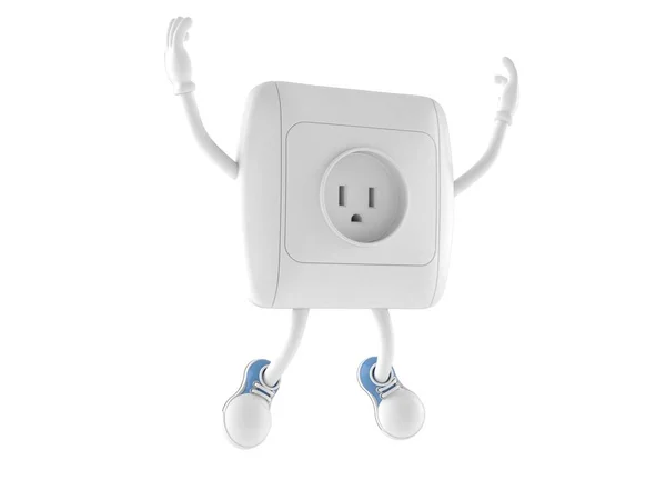 Outlet character jumping — Stock Photo, Image