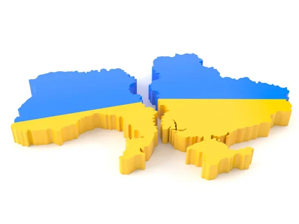 Ucrania en dos partes —  Fotos de Stock