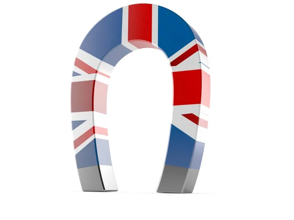 Ímã com bandeira do Reino Unido — Fotografia de Stock
