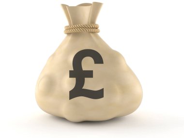 Pound para birimi sembollü para çantası