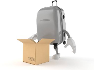 Açık kutulu bavul karakteri