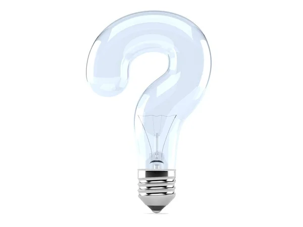 Light bulb in question mark shape — Stock Photo, Image