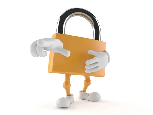 Padlock character — Stock Photo, Image