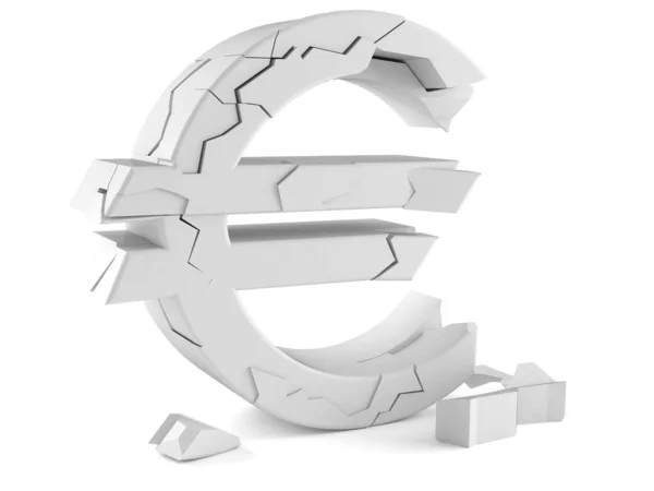 Disintegrating euro concept — 스톡 사진