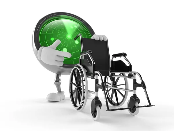 Персонаж радара с инвалидной коляской — стоковое фото