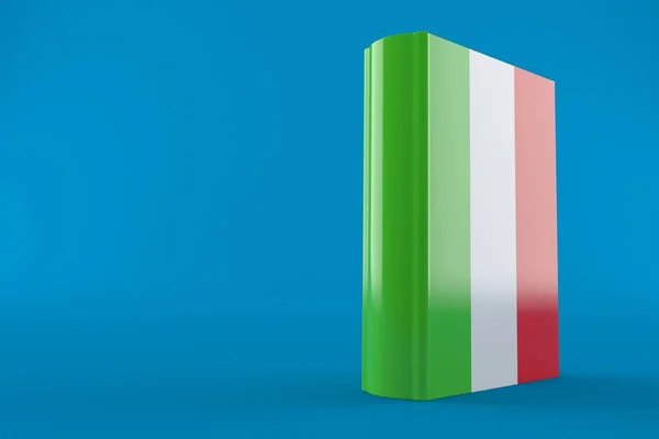 책 과 이탈리아 국기 — 스톡 사진