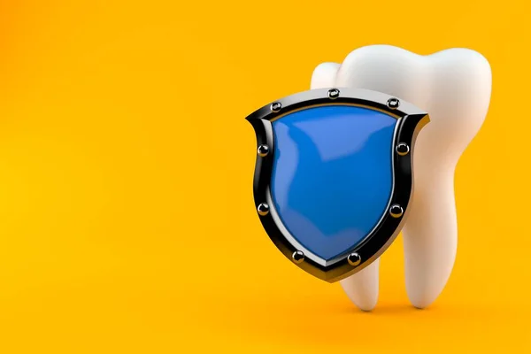 Zahn mit Schutzschild — Stockfoto