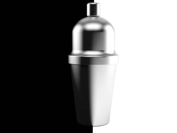 Cocktail shaker isolerad på svart och vit bakgrund — Stockfoto