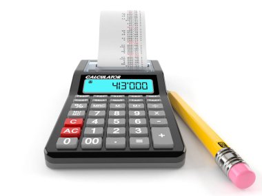 hesap makinesi ile kalem