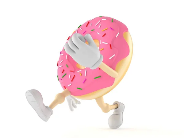 Donut-Charakter läuft — Stockfoto