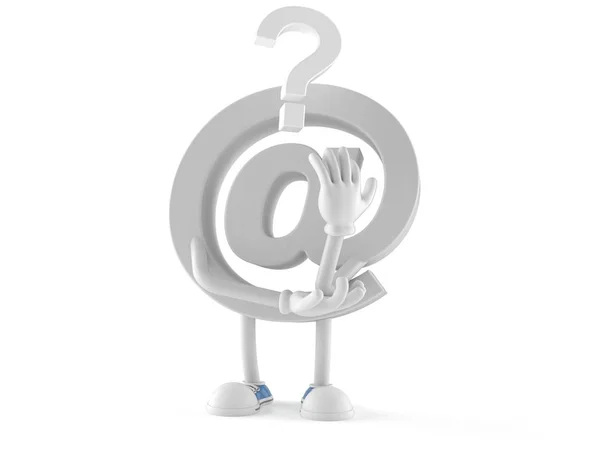 Χαρακτήρας ηλεκτρονικού ταχυδρομείου με ερωτηματικό — Φωτογραφία Αρχείου