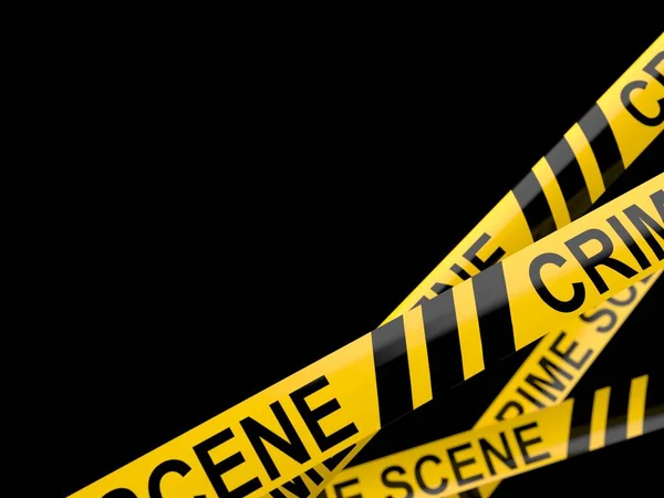 Cordon tape with crime scene text — Stock Photo, Image