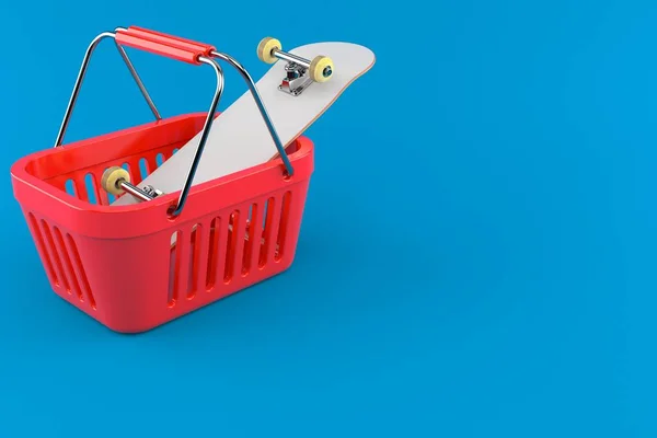 Skate dentro da cesta de compras — Fotografia de Stock