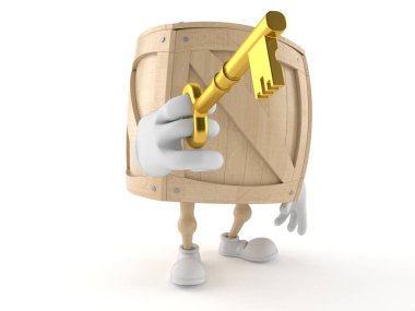 Sandık karakteri kapı anahtarını tutuyor