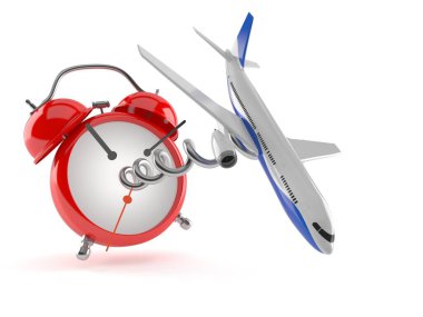 Çalar saati olan uçak.