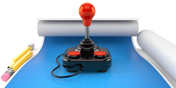 Joystick στο σχεδιάγραμμα — Φωτογραφία Αρχείου