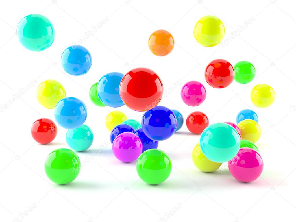 Colorful balls concept