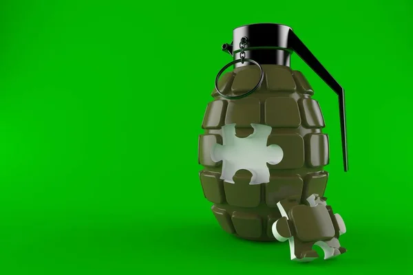 Hand grenade with puzzle part