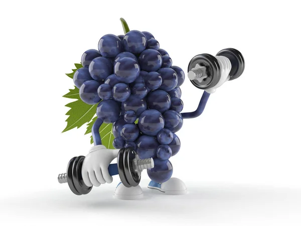 Характер винограда с гантелями — стоковое фото