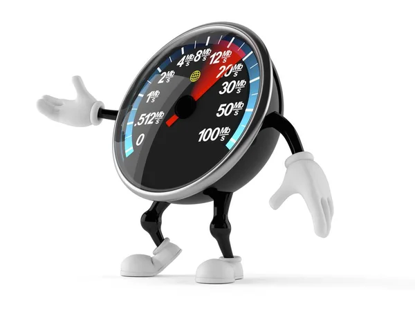 Network speed meter character — Stock Photo, Image