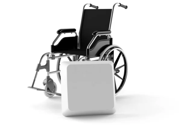 Wózek inwalidzki z przyciskiem — Zdjęcie stockowe