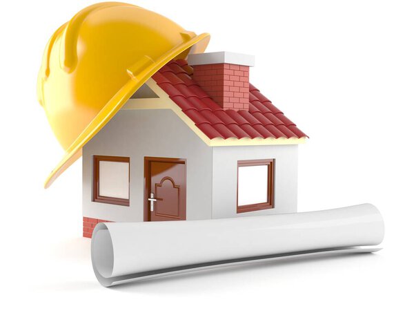 Blueprint with house