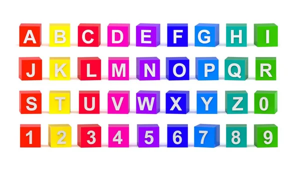 Toy blocks font — Stock Photo, Image