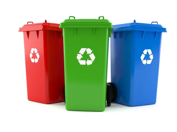 Mülltonnen recyceln — Stockfoto