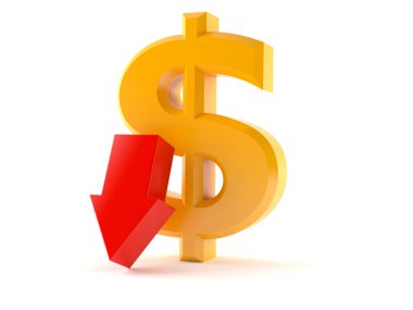 Kırmızı oklu dolar sembolü