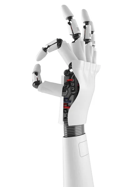 Roboter Hand ok Geste Konzept — Stockfoto