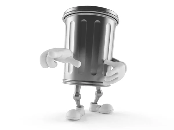 Trash can character — Stock Photo, Image